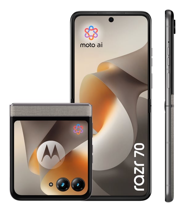 Motorola razr 70 17,5 cm (6.9") Kaksois-SIM Android 16.0 5G USB Type-C 8 GB 256 GB 4800 mAh Kiven värinen