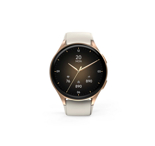 Hama Smartwatch \"8900\", GPS, AMOLED 1.32\", Telefonfunktion, Alexa, rund, Guld