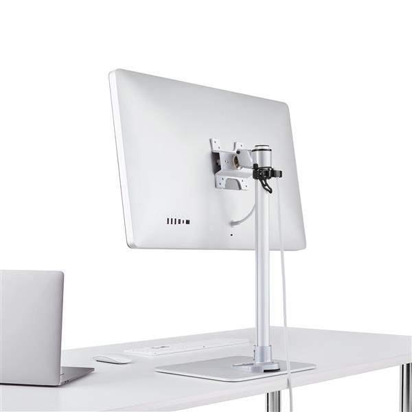 StarTech.com ARMPIVSTND monitorin kiinnike ja jalusta 86,4 cm (34") Vastaanotto Hopea