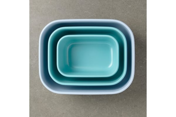 Mepal Cirqula Skåluppsättning 2 l Rektangel Polypropylen (PP), Termoplastisk elastomer (TPE) Vit 3 styck