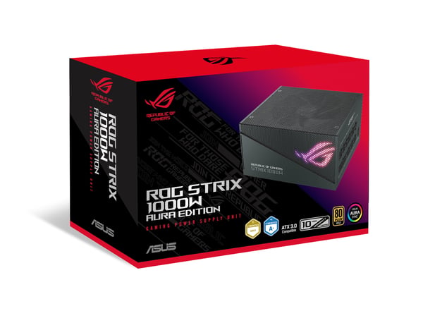 ASUS ROG Strix 1000W Gold Aura Edition enhed til strømforsyning 20+4 pin ATX ATX Sort