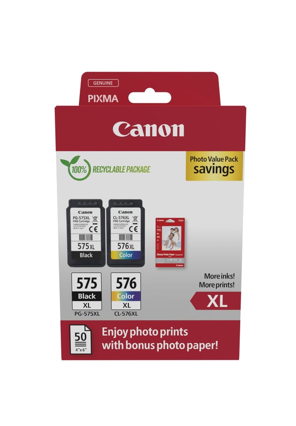 Canon 5437C006 mustekasetti 2 kpl Alkuperäinen Korkea (XL) värintuotto Musta, Syaani, Magenta, Keltainen