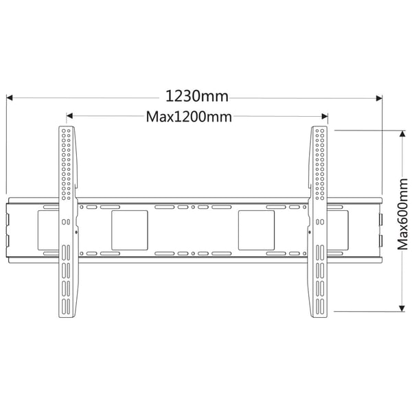 Techly ICA-PLB 2230 TV-kiinnike 2,54 m (100") Musta