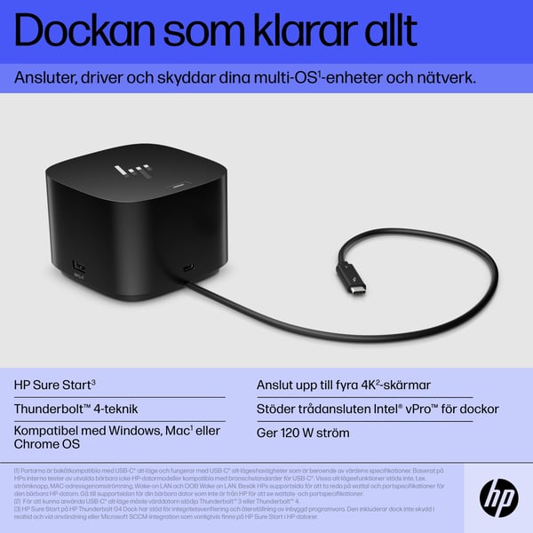 HP Thunderbolt Dock G4 - Dockningsstation - 2 x DP, Thunderbolt, USB-C, HDMI