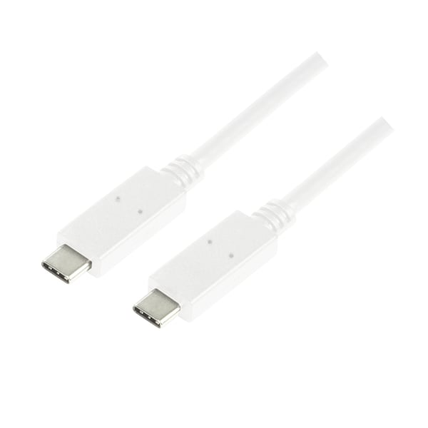 LogiLink CU0131 USB-kabel USB 3.2 Gen 2 (3.1 Gen 2) 1 m USB C 10 Gbit/sek. Hvid