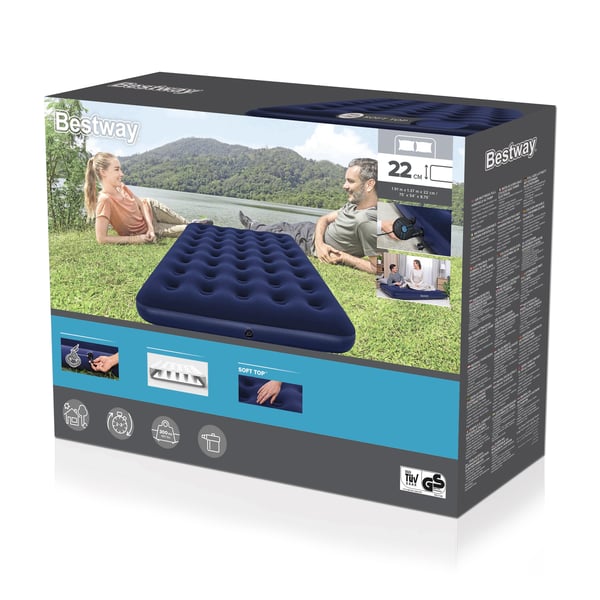 Bestway 67287 / 24 luftmadras Dobbelt madras Blå