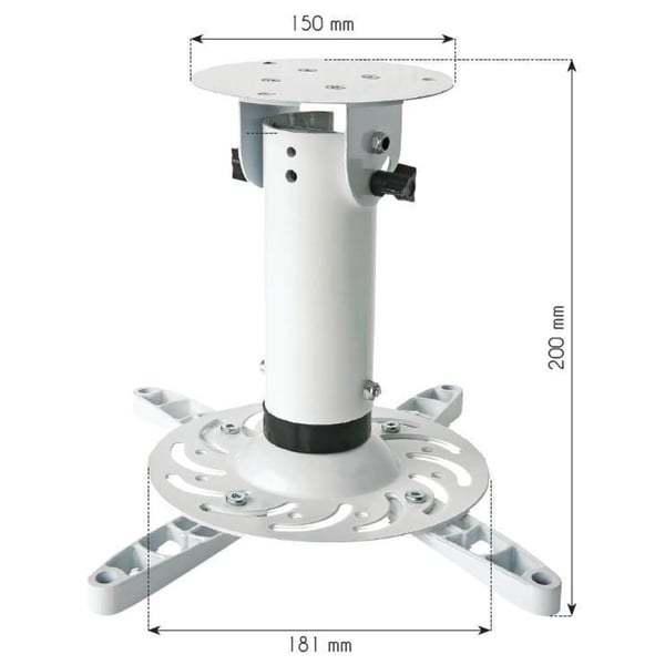 Techly ICA-PM 200WH monteringsbeslag til projektor Loft Hvid