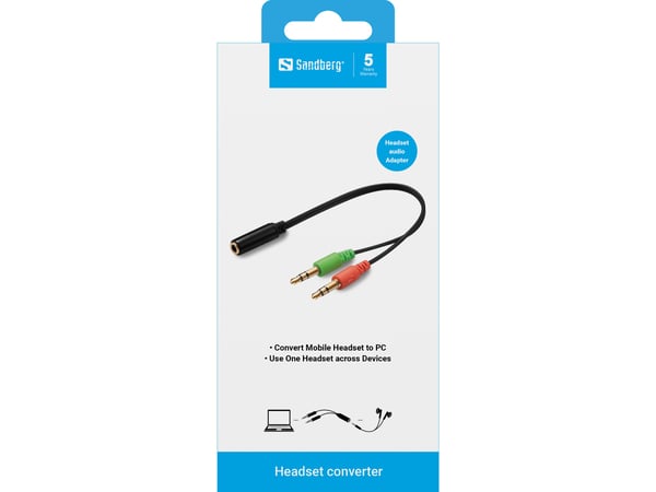 Sandberg Headset converter(mobile) > PC