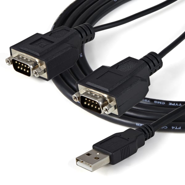 StarTech.com 2-ports FTDI USB til seriel RS232-adapter
