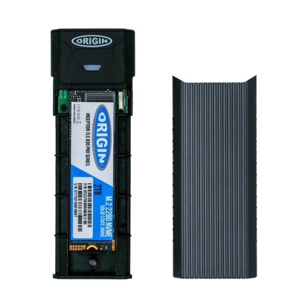 Origin Storage OSEC512NVME ulkoinen SSD 512 GB USB Type-C 3.2 Gen 2 (3.1 Gen 2) Alumiini, Harmaa