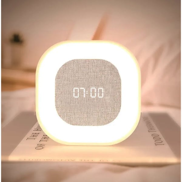 Techly IC-CLOCK-56WH herätyskello Digitaalinen herätyskello Harmaa, Valkoinen