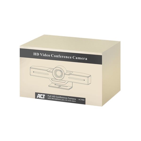 ACT AC7990 videokonferenskamera 2 MP Svart 1920 x 1080 pixlar 30 fps CMOS 25,4 / 2,8 mm (1 / 2.8")