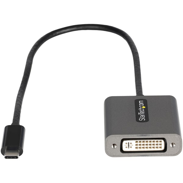 StarTech.com USB C- till DVI-adapter - 1920x1200p USB-C till DVI-D-dongel - USB Typ C till DVI-skärm/-monitor - Videokonverterare - Fungerar med TB3 - 30 cm ansluten kabel - Uppgraderad version av CDP2DVI