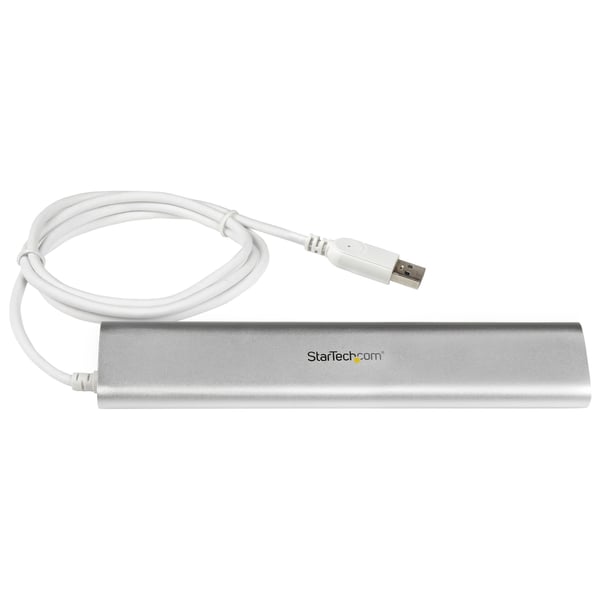 StarTech.com Kompakt USB 3.0-hubb med 7 portar och inbyggd kabel - 5Gbps
