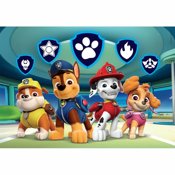 Clementoni Supercolor Glowing Lights - Paw Patrol Puslespil 104 stk Tegnefilm