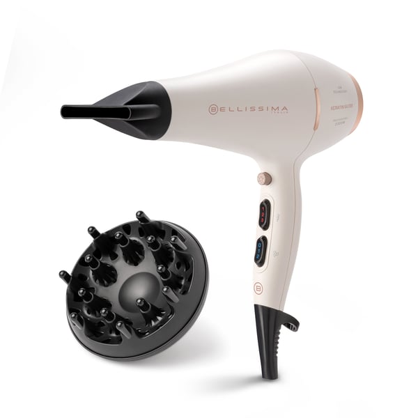 Bellissima Keratin Gloss hårfön 2300 W Vit