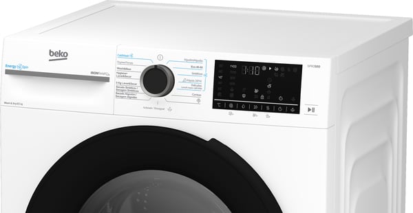 Beko BM5DFT48437WB kombinerad tvättmaskin och Tumlare Fristående Frontmatad Vit
