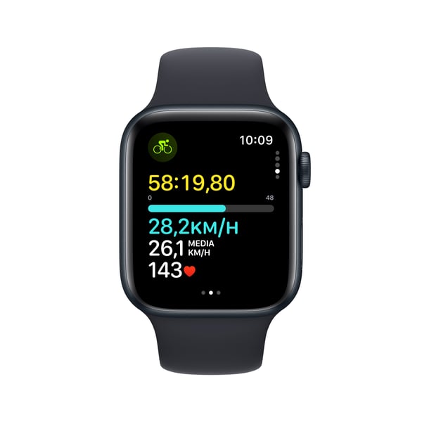 Apple Watch SE OLED 44 mm Digital 368 x 448 pixlar Pekskärm Svart Wi-Fi GPS