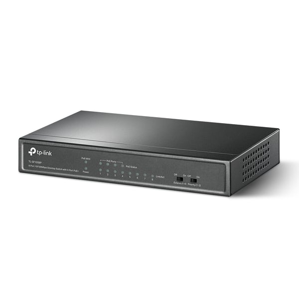 TP-Link TL-SF1008P Hallitsematon Fast Ethernet (10/100) Power over Ethernet -tuki Musta
