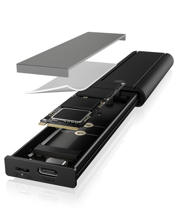 ICY BOX IB-1807MT-C31 SSD kabinet Sort M.2