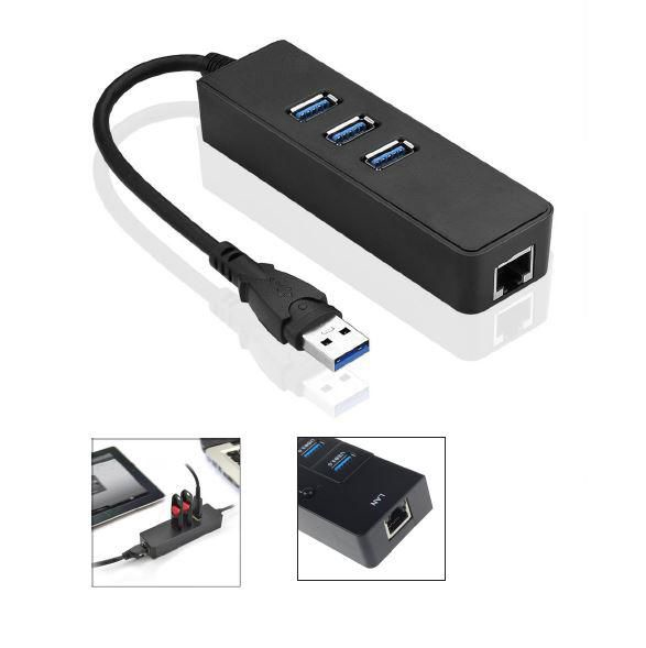 Microconnect MC-USB3.0HUBWETH dockningsstationer för bärbara datorer USB 3.2 Gen 1 (3.1 Gen 1) Type-A Svart