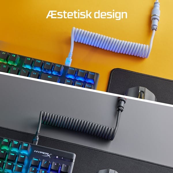 HyperX USB-C Coiled Cable Light Green-White