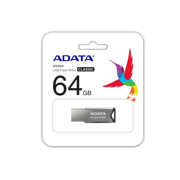 ADATA UV250 USB-muisti 64 GB Hopea