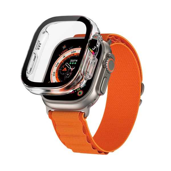 PanzerGlass ® Full Body Transparent w. D3O® Apple Watch Ultra | Ultra 2 | 49mm Kirkas näytönsuoja 1 kpl