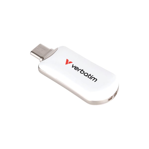 Verbatim 16105730 USB-muisti 128 GB USB Type-C 3.2 Gen 1 (3.1 Gen 1) Valkoinen Verbatim 16105730 USB-muisti 128 GB USB Type-C 3.2 Gen 1 (3.1 Gen 1) Valkoinen