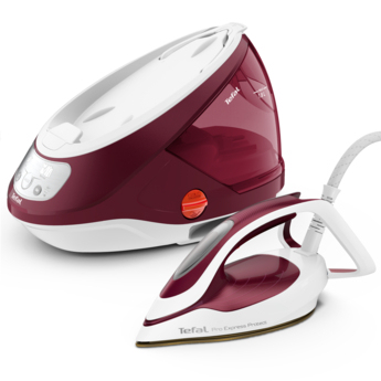Tefal GV9220 ångstrykjärnsladdare 2600 W Durilium AirGlide Autoclean soleplate Burgundisk, Vit