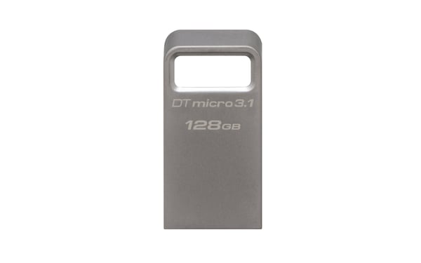 Kingston Technology DataTraveler Micro 3.1 128GB USB-nøgle USB Type-A 3.2 Gen 1 (3.1 Gen 1) Metallic