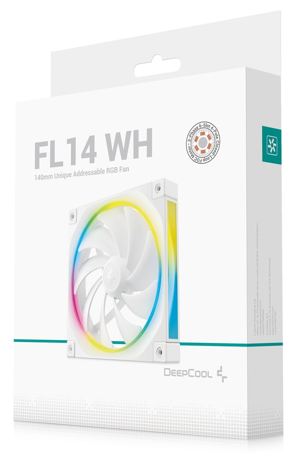 DeepCool FL14 Computerkabinet Ventilator 14 cm Hvid 1 stk