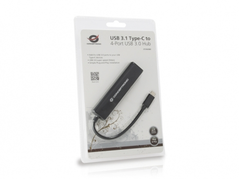 Conceptronic CTC4USB3 USB 3.2 Gen 2 (3.1 Gen 2) Type-C 5000 Mbit/s
