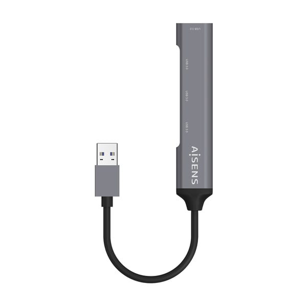 AISENS A106-0540 gränssnittshubbar USB 3.2 Gen 1 (3.1 Gen 1) Type-A 5000 Mbit/s Grå