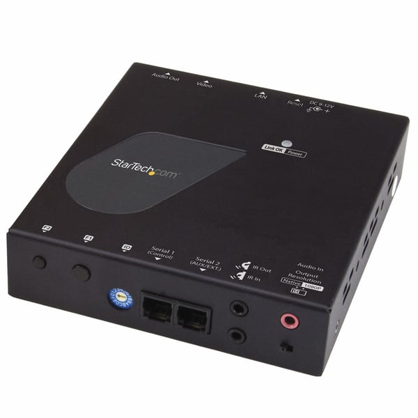 StarTech.com ST12MHDLAN4R AV-signaalin jatkaja AV-vastaanotin Musta
