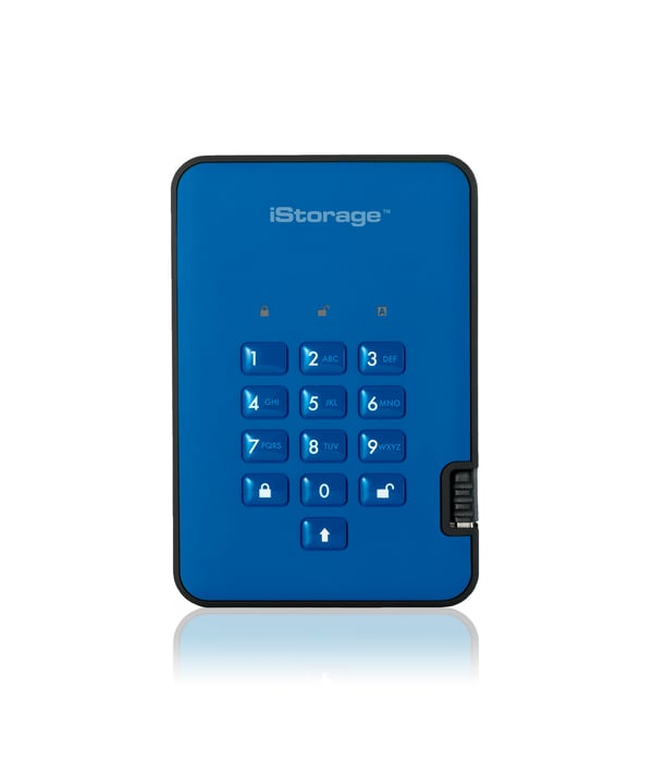 iStorage diskAshur 2 ekstern harddisk 500 GB 5400 rpm USB Type-A 3.2 Gen 1 (3.1 Gen 1) Blå iStorage diskAshur 2 ekstern harddisk 500 GB 5400 rpm USB Type-A 3.2 Gen 1 (3.1 Gen 1) Blå