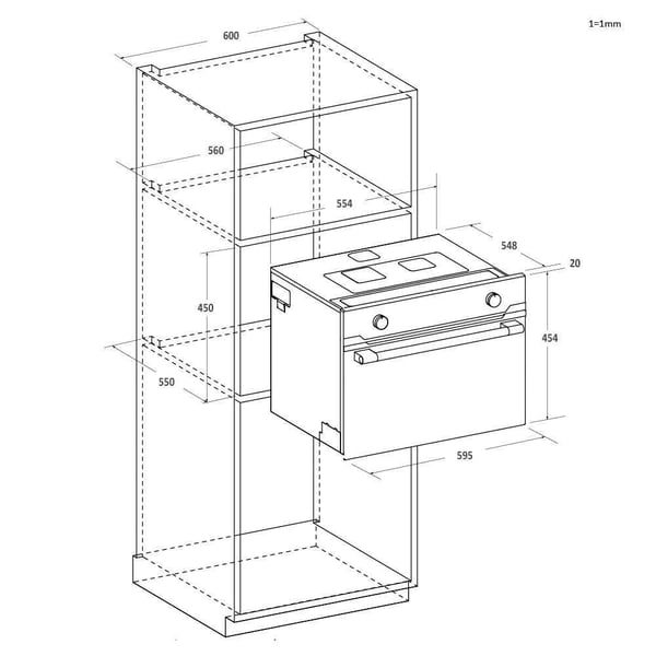 Candy CA4MWNBB6N Sort, Rustfrit stål Kombination mikroovn Indbygget 44 L 900 W