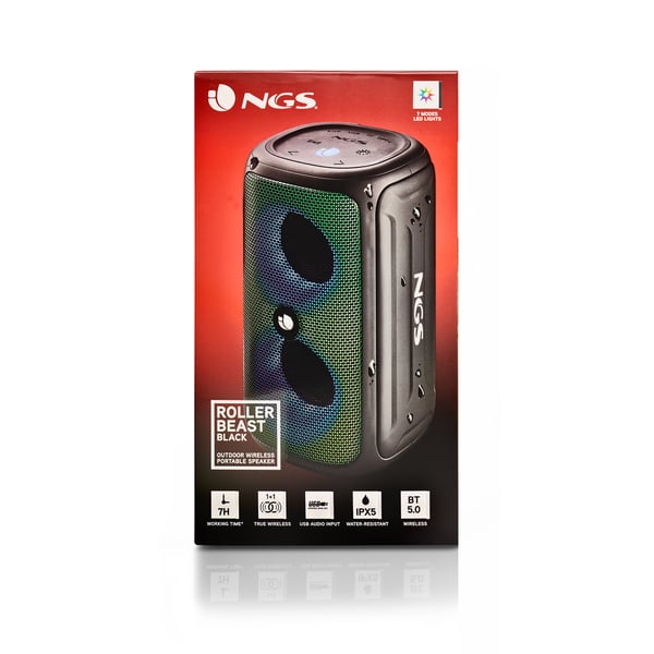 NGS ROLLER BEAST Bærbar stereohøjttaler Sort 32 W