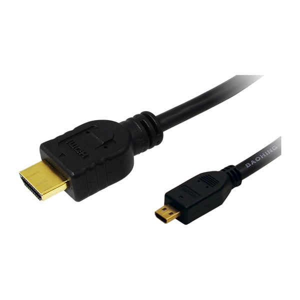 LogiLink CH0032 HDMI-kabel 2 m HDMI Type A (Standard) HDMI Type D (Micro) Sort
