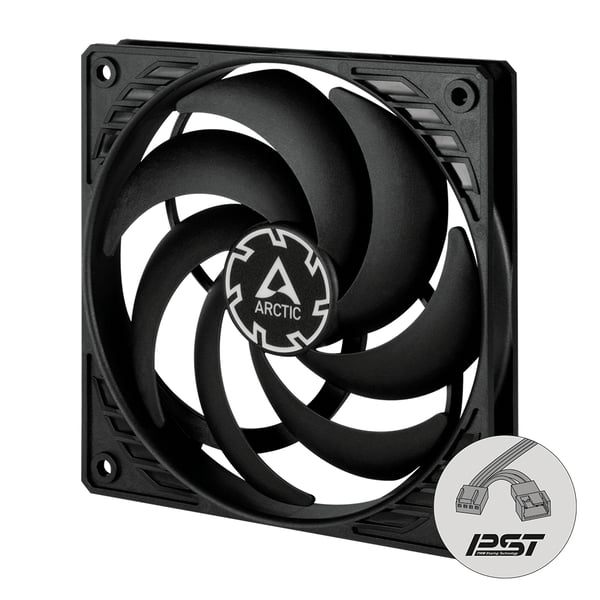 ARCTIC P12 Slim PWM PST Tietokonekotelo Tuuletin 12 cm Musta 1 kpl