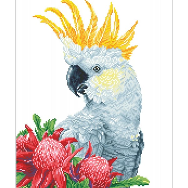 Diamond Dotz White Cockatoo & Waratahs