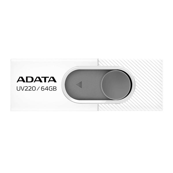 ADATA UV220 USB-nøgle 64 GB USB Type-A 2.0 Grå, Hvid