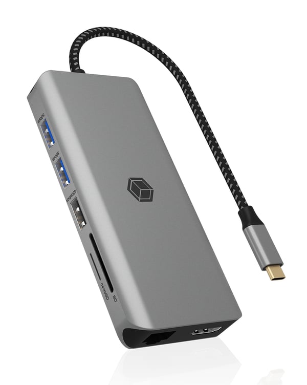 ICY BOX IB-DK4061-CPD Kabel USB 3.2 Gen 1 (3.1 Gen 1) Type-C Grå