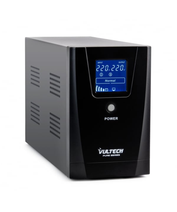 Vultech UPS1000VA-PURE UPS-enhed Interaktivt indgangsstik 1 kVA 800 W 3 AC stikkontakt(er)