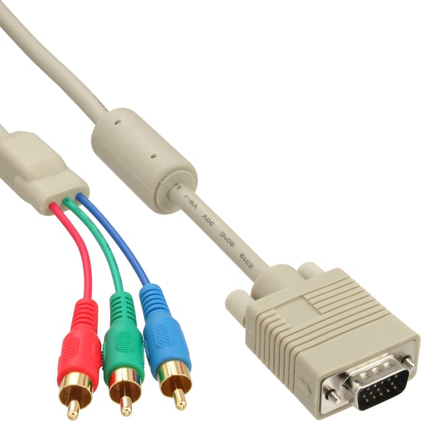 InLine 17202 VGA-kaapeli 2 m VGA (D-Sub) RCA Beige InLine 17202 VGA-kaapeli 2 m VGA (D-Sub) RCA Beige