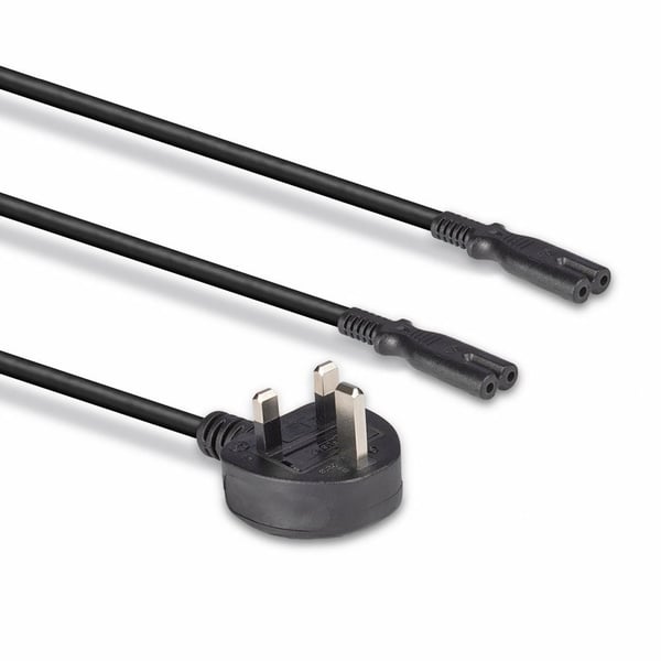 Lindy 30372 strömkablar Svart 2,5 m Strömkontakt typ G 2 x C7 coupler