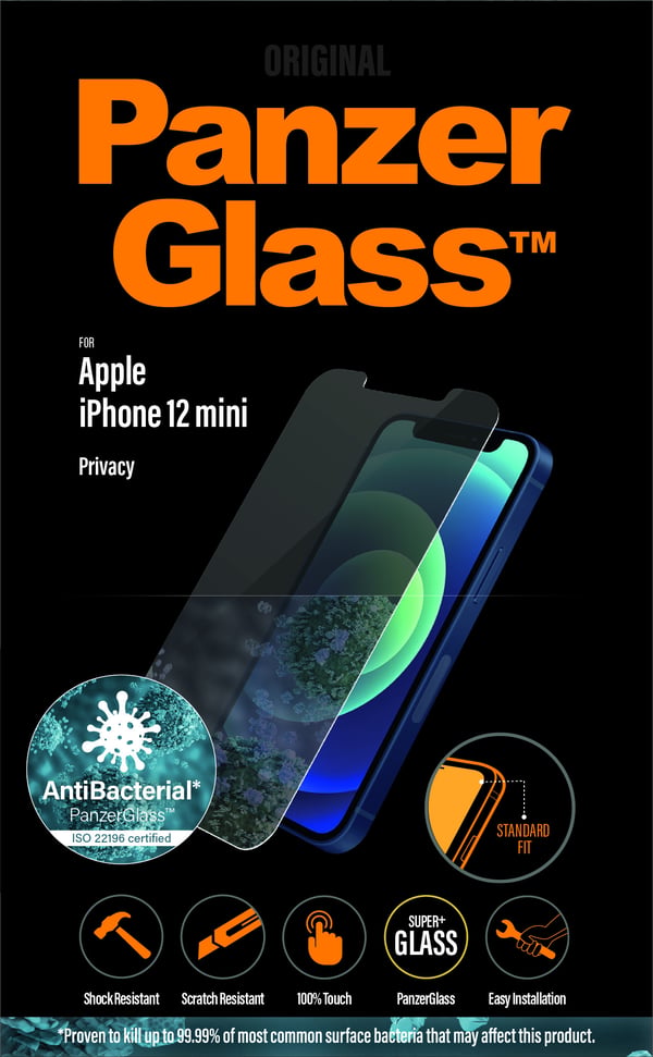 PanzerGlass ® Privacy Screen Protector iPhone 12 Mini | Standard Fit Genomskinligt skärmskydd Apple 1 styck
