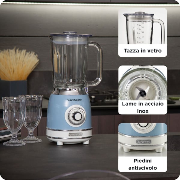 Ariete 0583/05 1,5 L Bordplade blender 1000 W Lyse Blå