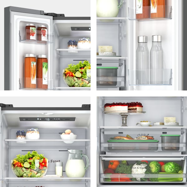 Hisense RF632N4BCE side-by-side køle-fryseskab Fritstående 485 L Rustfrit stål