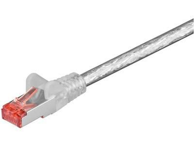 MicroConnect S/FTP CAT6 0.25m Transparent PiMF (par i metalfolie) 4x2xAWG 28, CU, PVC